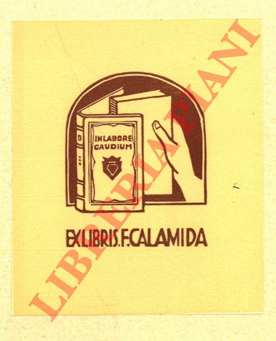 GAMBA Francesco - - Ex libris F. Calamida.