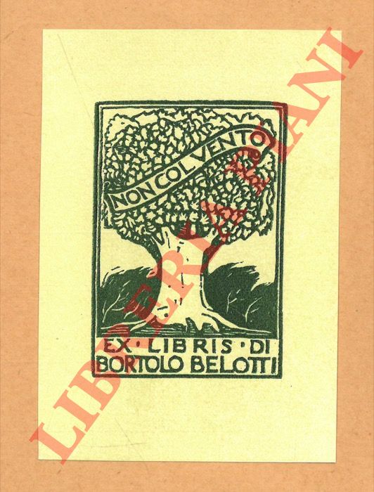 GAMBA Francesco - - Ex libris Bortolo Belotti.