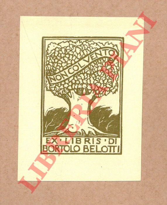 GAMBA Francesco - - Ex libris Bortolo Belotti.