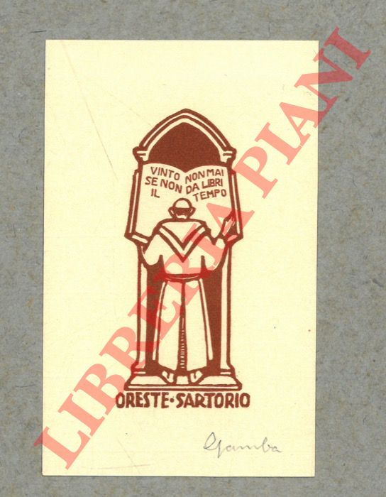 GAMBA Francesco - - Ex libris Oreste Sartorio.