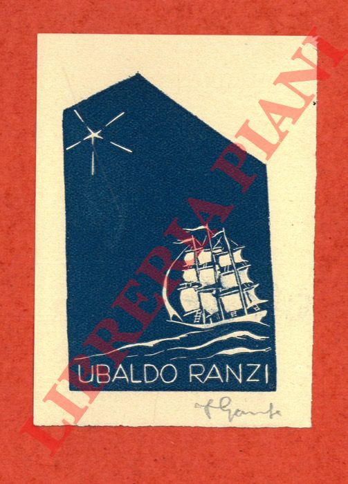 GAMBA Francesco - - Ex libris Ubaldo Ranzi.
