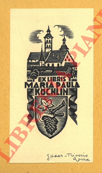 HAAS TRIVERIO Giuseppe - - Ex libris Maria Paula Kochlin.