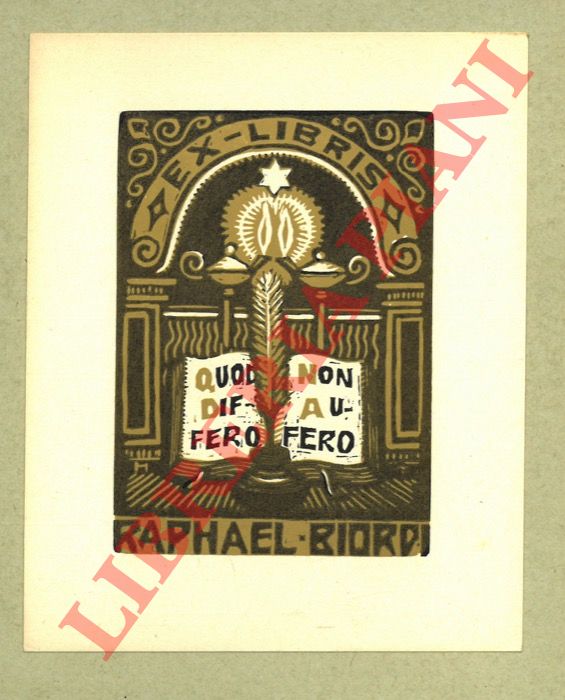 HAAS TRIVERIO Giuseppe - - Ex libris Raphael Biordi.