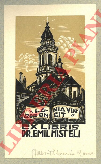 HAAS TRIVERIO Giuseppe - - Ex libris Dr. Emil Misteli.