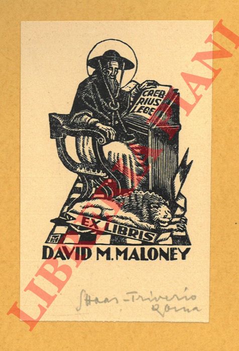 HAAS TRIVERIO Giuseppe - - Ex libris David M. Maloney.