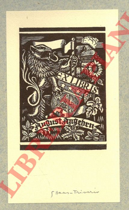 HAAS TRIVERIO Giuseppe - - Ex libris August Angehrn.