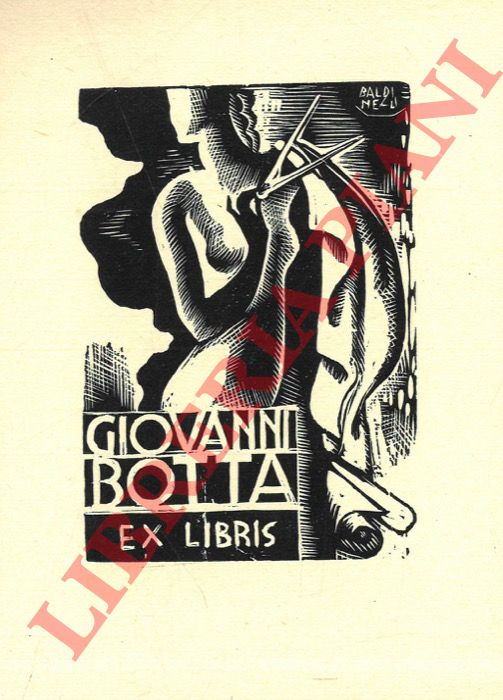 BALDINELLI Armando - - Ex libris Giovanni Botta.
