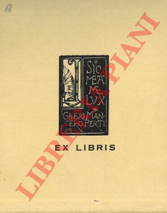 DA OSIMO Bruno - - Exlibris Gheri Mantero Perti. Sic mea me lux.