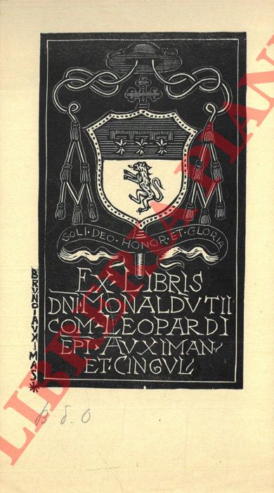 DA OSIMO Bruno - - Exlibris Dni Monalduntii Com Leopardi Epi Auximan et cingul.