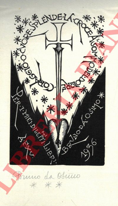 DA OSIMO Bruno - - Exlibris Bruno da Osimo. Per i miei diletti libri.