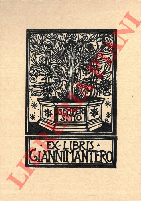 DA OSIMO Bruno - - Exlibris Gianni Mantero. Semper sitio