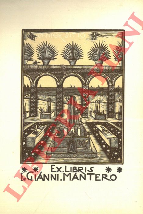 DA OSIMO Bruno - - Exlibris Gianni Mantero. Semper sitio.