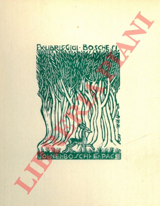 DA OSIMO Bruno - - Exlibris Gigi Boschesi. Sol nei boschi  pace. (ver. 1)