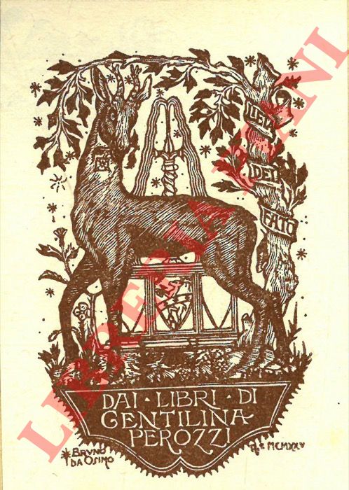 DA OSIMO Bruno - - Exlibris Gentilina Perozzi.
