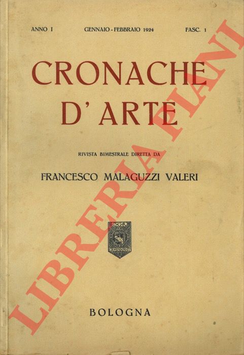 - - Cronache d'arte, rivista bimestrale, a.I n.1.