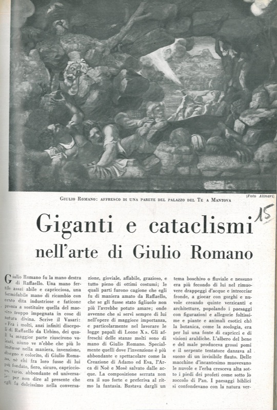 CARRIERI Raffaele - - Giganti e cataclismi nell'arte di Giulio Romano.