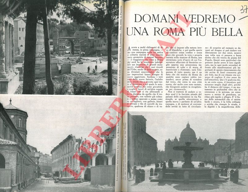 NEGRO Silvio - - Domani vedremo una Roma pi bella.