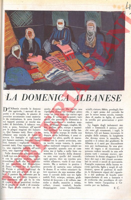 - - La domenica albanese.