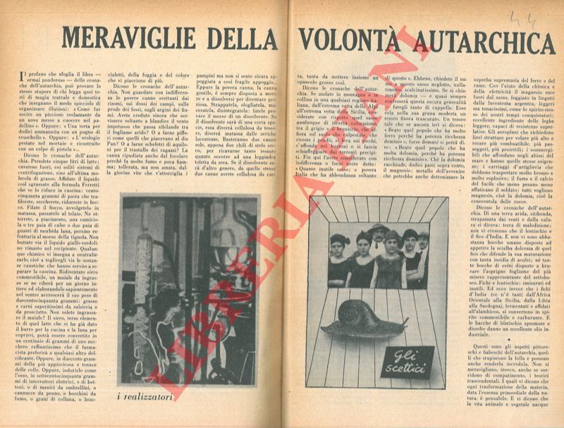 POGGIALI Ciro - - Meraviglie della volont autarchica.