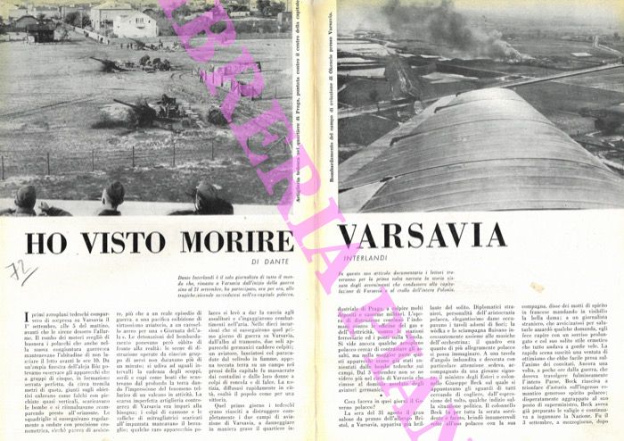 INTERLANDI Dante - - Ho visto morire Varsavia.