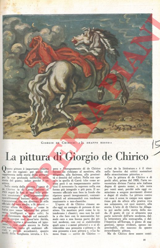 - - La pittura di Giorgio De Chirico.