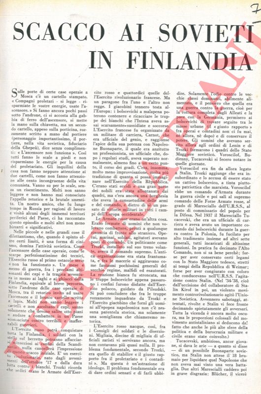 BARTOLI Domenico - - Scacco ai Sovieti in Finlandia.