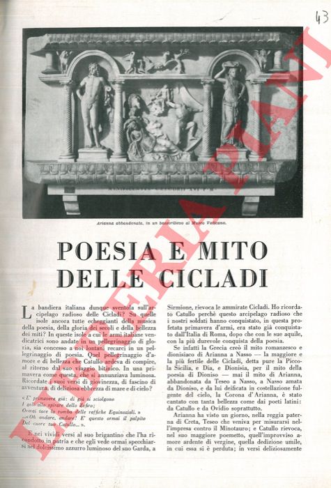 BIGNONE Ettore - - Poesia e mito delle Cicladi.