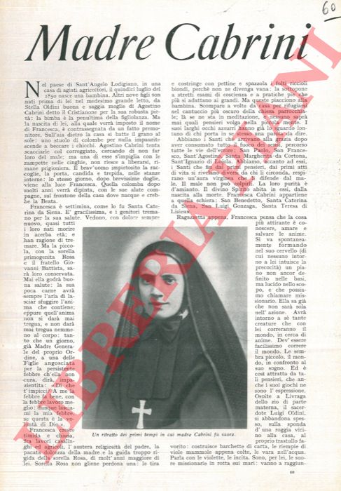 NEGRI Ada . - Madre Cabrini.