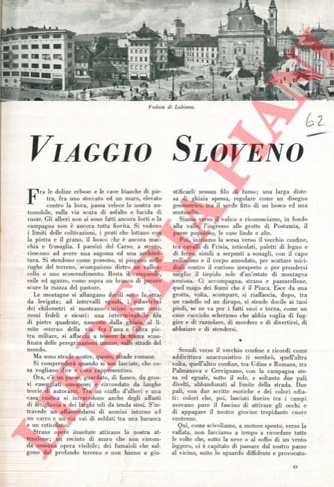 DI MARZIO Cornelio - - Viaggio sloveno.