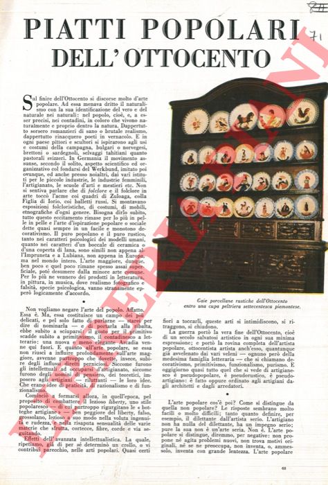 BORGESE Leonardo - - Piatti popolari  dell'ottocento.