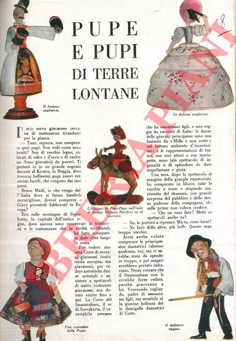 FRACCAROLI Arnaldo- - Pupe e pupi di terre lontane.