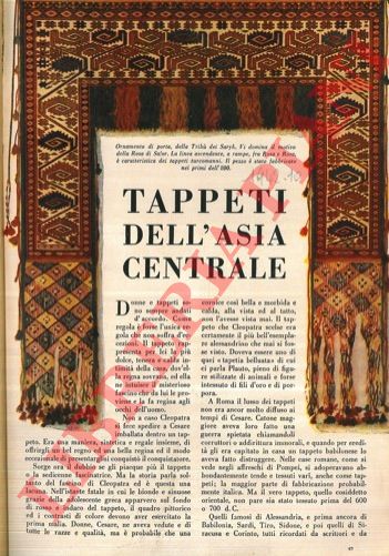 GRADENIGO Sergio - - Tappeti dell'Asia centrale.