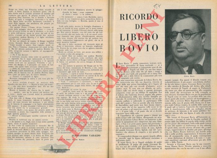 SOMMA Giuseppe - - Ricordo di Libero Bovio.