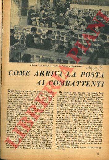 ALFIERI Sebastiano - - Come arriva la posta ai combattenti.