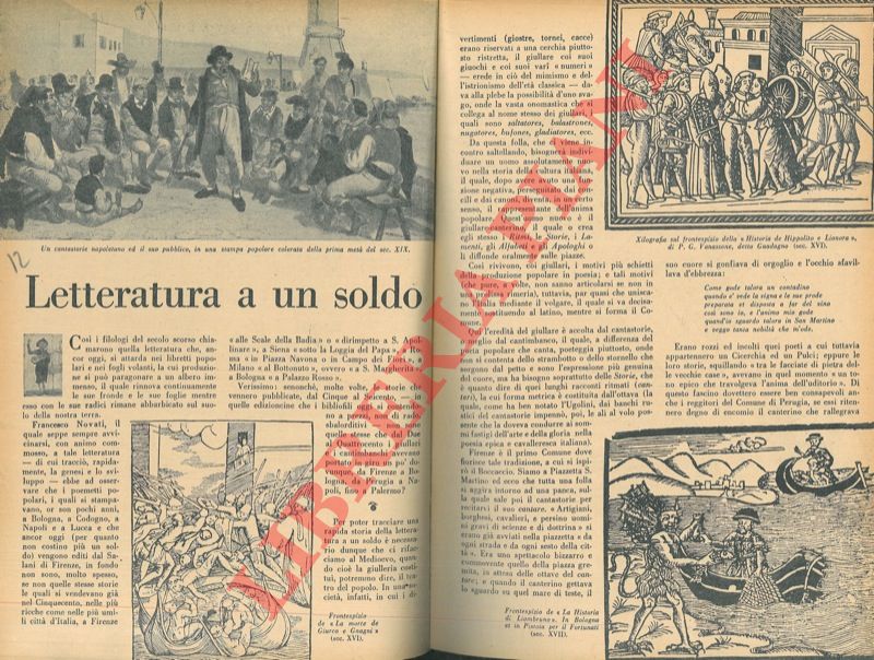 COCCHIARA Giuseppe - - Letteratura a un soldo.