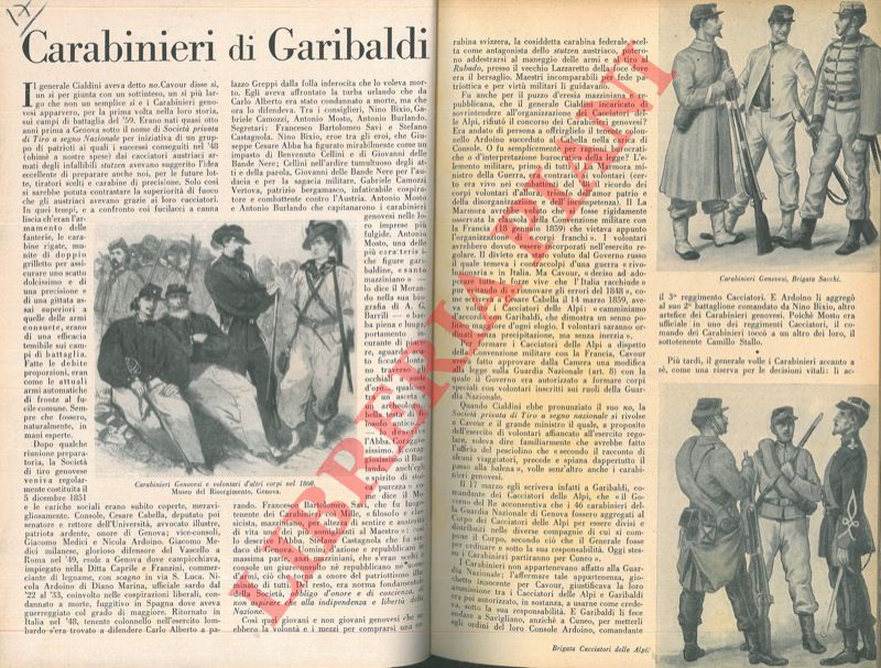 RIZZINI Oreste . - Carabinieri di Garibaldi.
