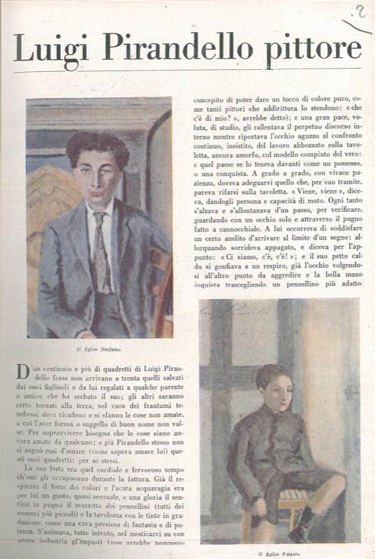 Testis idoneus - - Luigi Pirandello pittore.
