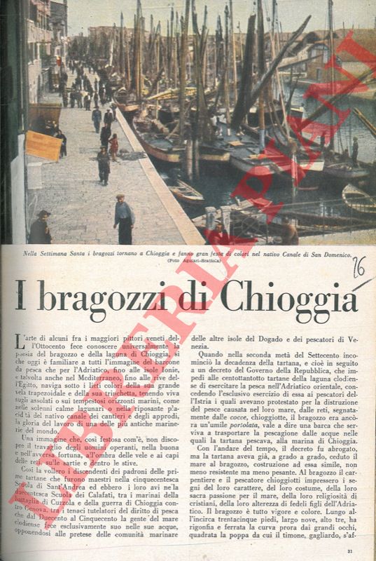 P0TANE' Giuseppe - - I bragozzi di Chioggia.