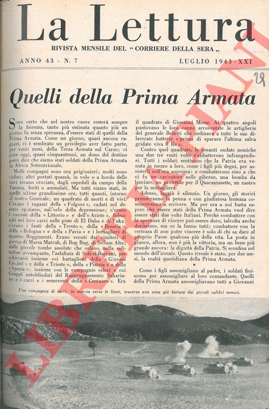CORNALI Gino - - Quelli della Prima Armata.