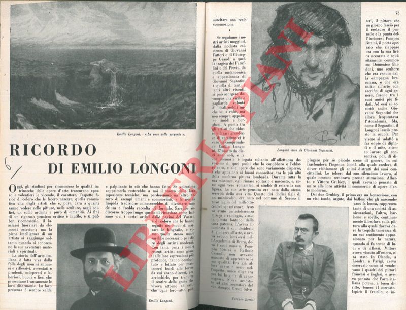 NICODEMI Giorgio - - Ricordo di Emilio Longoni.