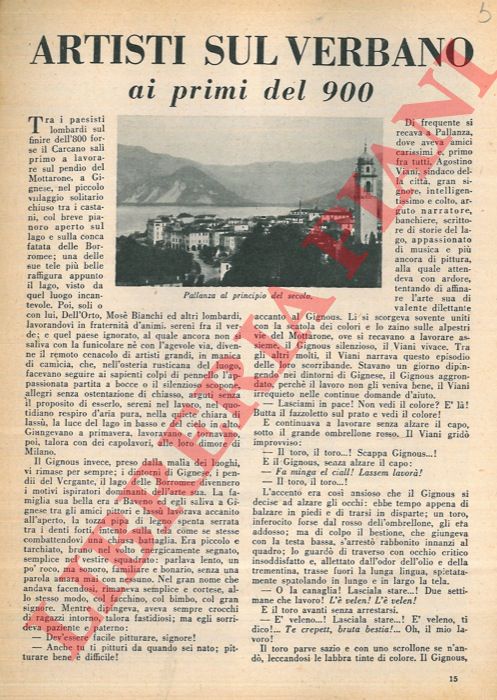ROSSARI Luigi - - Artisti sul Verbano ai primi del 900.