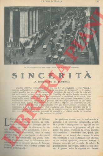 GRIONI Umberto - - Sincerit (a proposito di benzina).