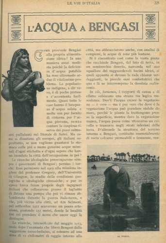 TEGANI Ulderico - - L'acqua a Bengasi.