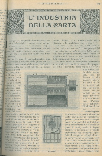 DE CAPITANI Serafino - - L'industria della carta.