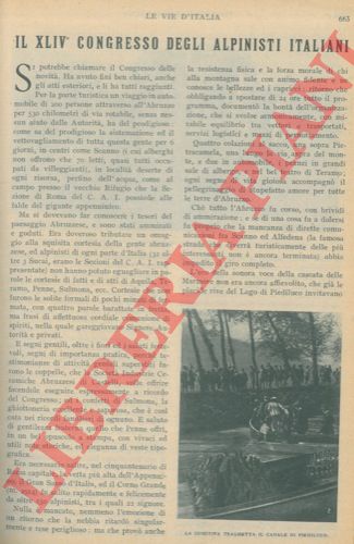 - - Il XLIV Congresso degli Alpinisti Italiani.