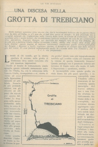 ITALICO Giulio - - Una discesa nella grotta di Trebiciano.