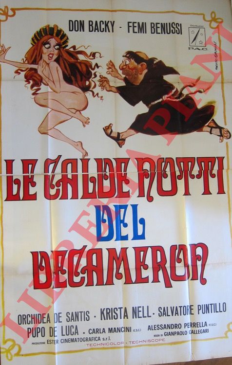 GASPARRI - - Le Calde notti del Decameron. Regia di Gianpaolo Callegari, con Aldo Caponi, Femi Benussi, Orchidea De Santis, Krista Nell, Salvatore Puntillo.