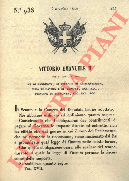 Regio Decreto - con cui si proroga la data per la riscossione delle tasse ed imposte dirette.