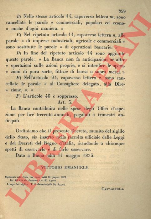 Regio Decreto - che approva la Societ Astigiana per laterizi e costruzioni.