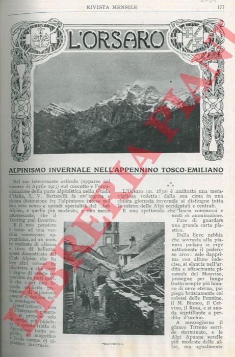 BARDI Giulio - - L'Orsaro. Alpinismo invernale nell'Appennino Tosco-Emiliano.